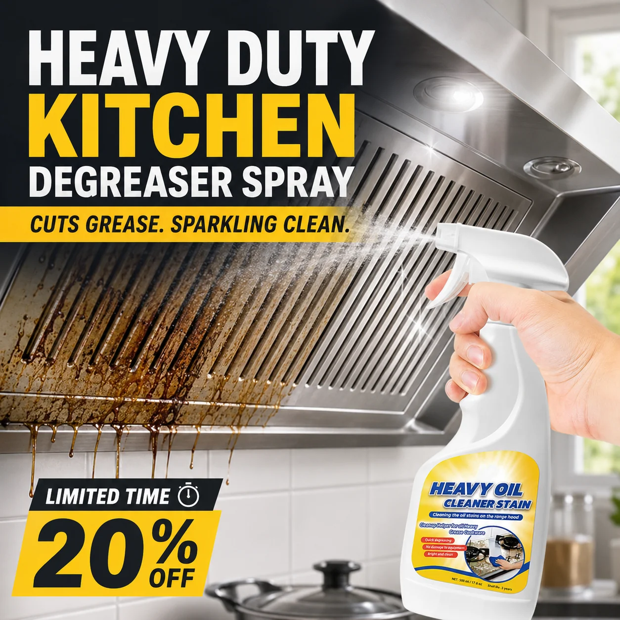 ⏳LIMITED TIME: 50% OFF! 🏆Heavy Duty Kitchen Degreaser Spray - Image 2