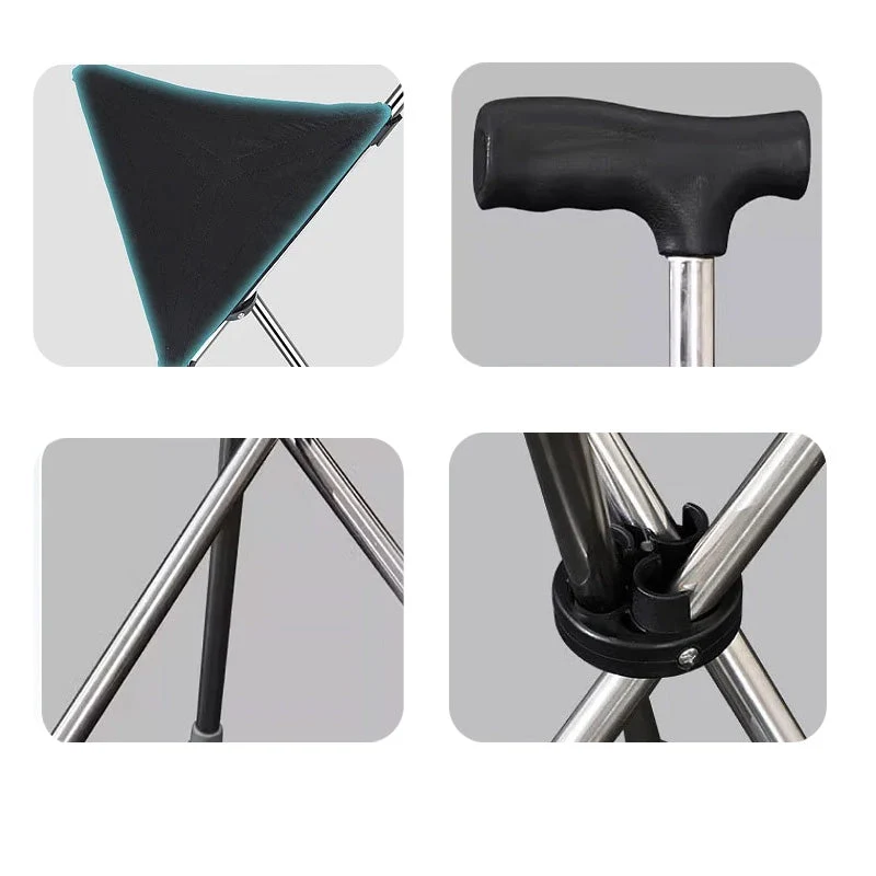 ⏳Time-Limited Special⏰2-in-1 Foldable Cane With Chair🌟 Freedom To Walk, Rest, And Explore With Ease! - Image 9