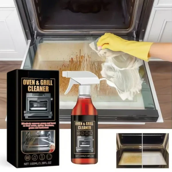 Powerful Oven & Grill cleaner SprayI Dissolves Grease in 5 Mins No Scrubbing & Eliminates Odors🔥