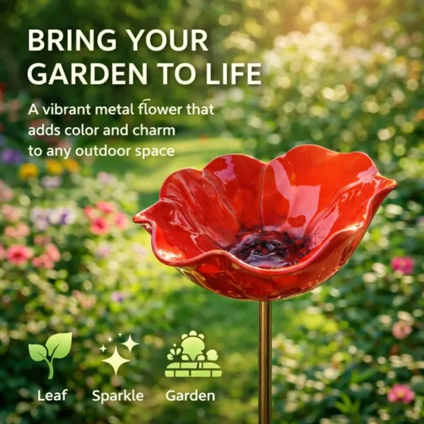 💖🎁2026 Mother's Day Gifts 50% Off--🎁Handmade Metal Flower Garden Stake🐦