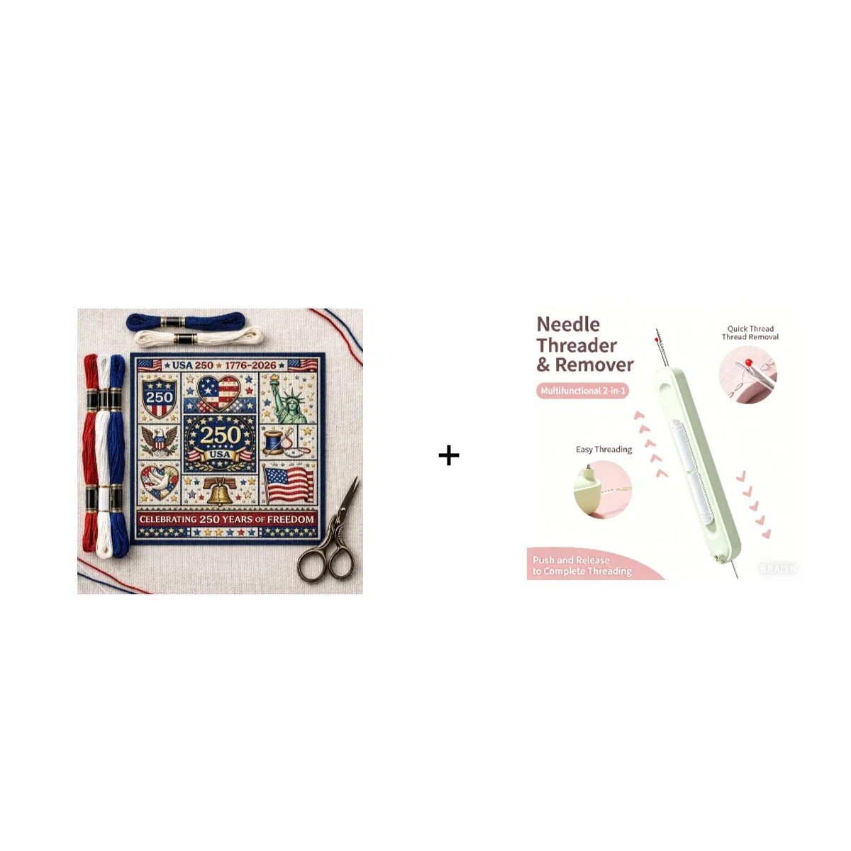🎁Hot sale🧵USA 250th Anniversary Commemorative Cross Stitch Kit - Image 10