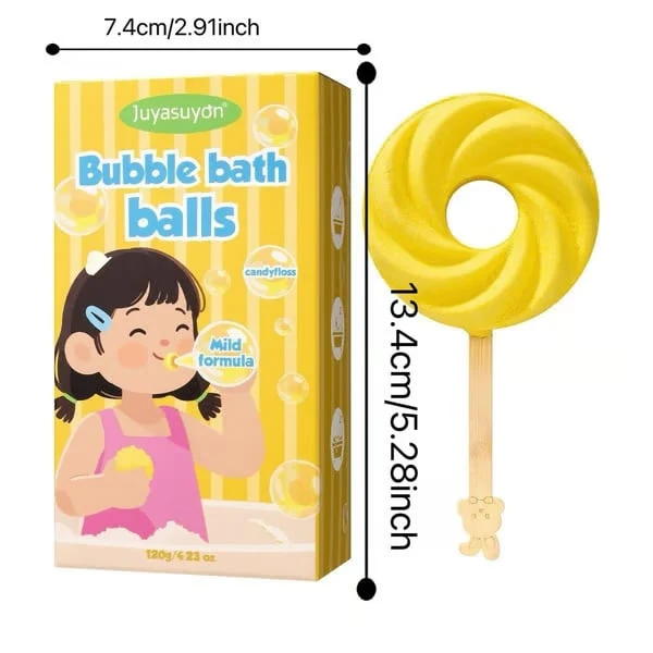 🍭Reusable Cute Lollipop Bath Bomb,Colorful Bubble Bath Ball for Fun Bath Time - Image 7