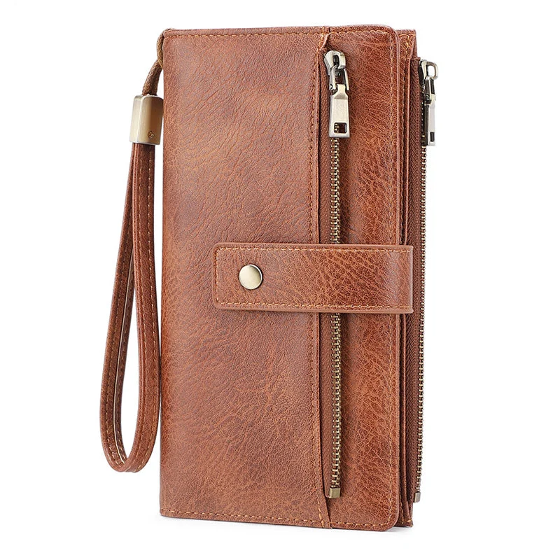 Women's Retro Style RFID Blocking Tri-fold Wallet - Image 2