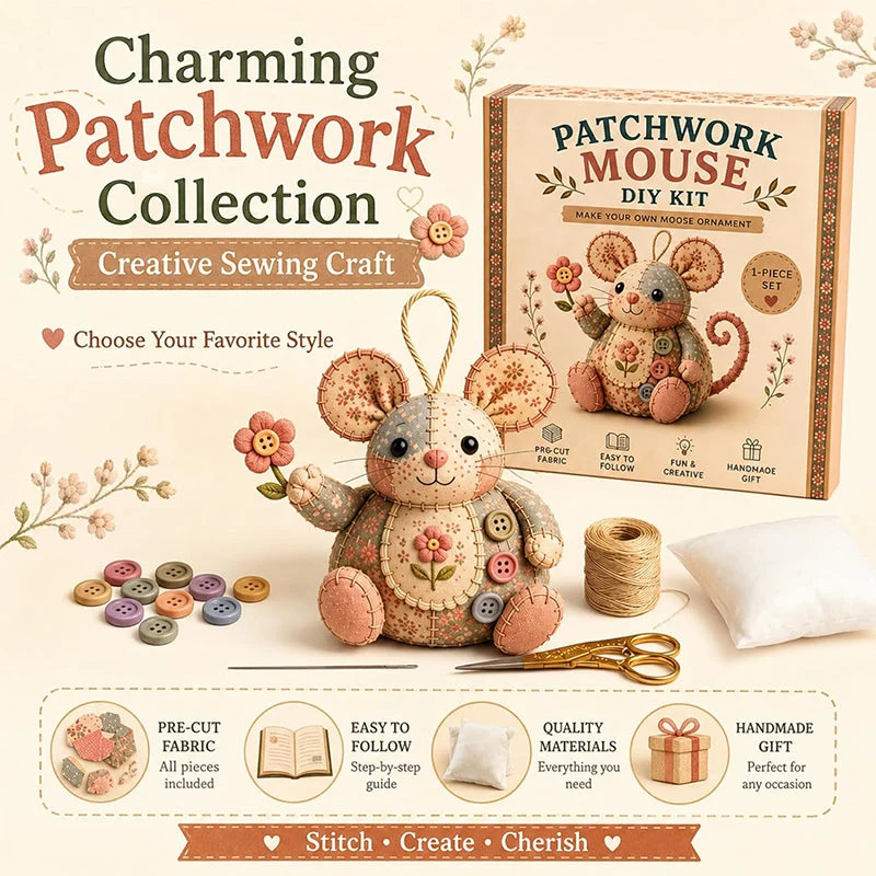 đHot saleđ§”Handcrafted Vintage Mouse Plush Sewing Kit - Image 7