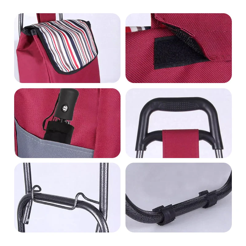 Large Capacity Portable Folding Stair Climbable Cart - Image 3