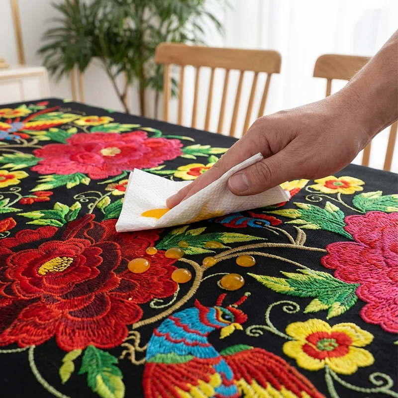 🏆Limited Time 60% Off! 💥Mexican Floral Tablecloth with Scalloped Edge - Image 5