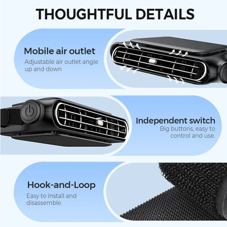 🚗 50% OFF NOW!💨 Car Seat Fan – Dual Turbine & USB Powered – Portable Air Cooler for Summer ❄️ - Image 5