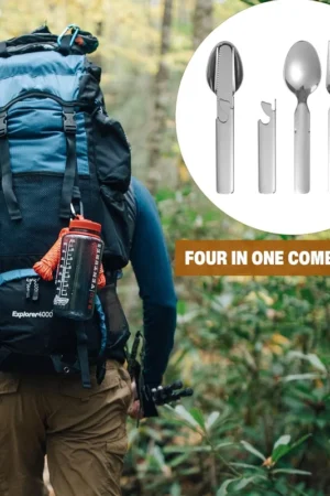 4-in-1 Stainless Steel Portable Cutlery Set