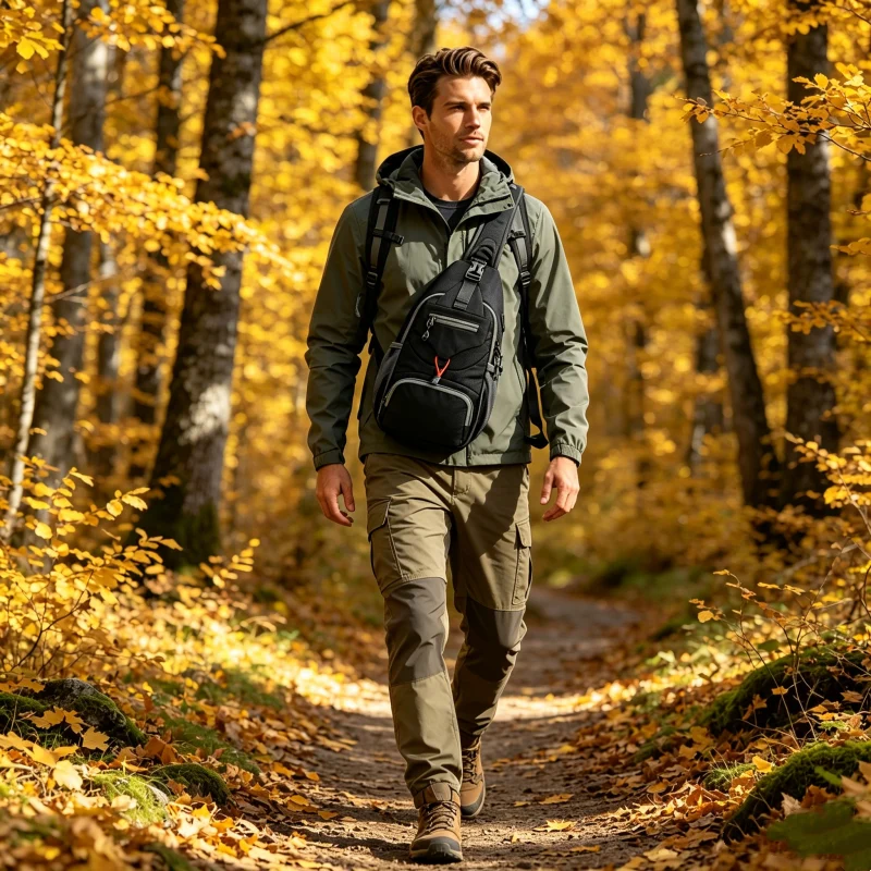 🎒 50% OFF NOW! 💧 Men's Outdoor Sling Bag – Multi-Pocket, Water-Resistant & Breathable – Perfect for Travel & Daily Use ✨ - Image 7
