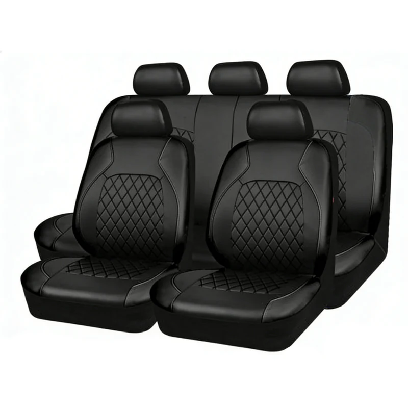 🎁🚗9-Piece Universal Fit Leather Car Seat Cover Set - Image 10
