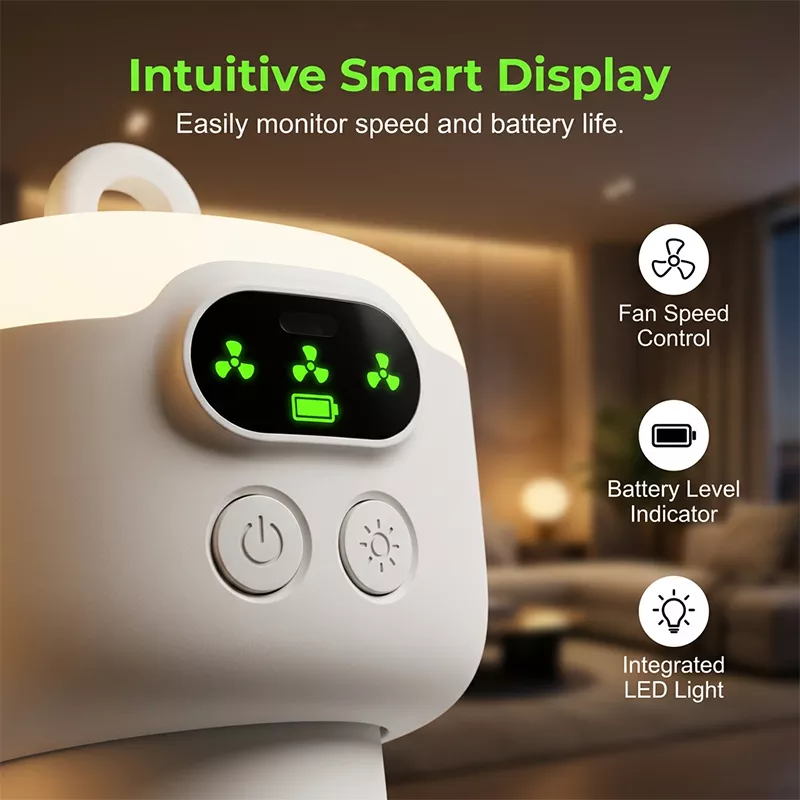 Rechargeable Ceiling Fan with LED Light - Image 5