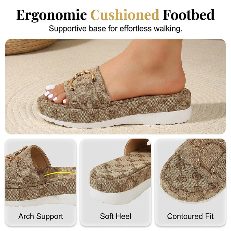 Stylish Geometric Pattern Slip-On Sandals - Image 4