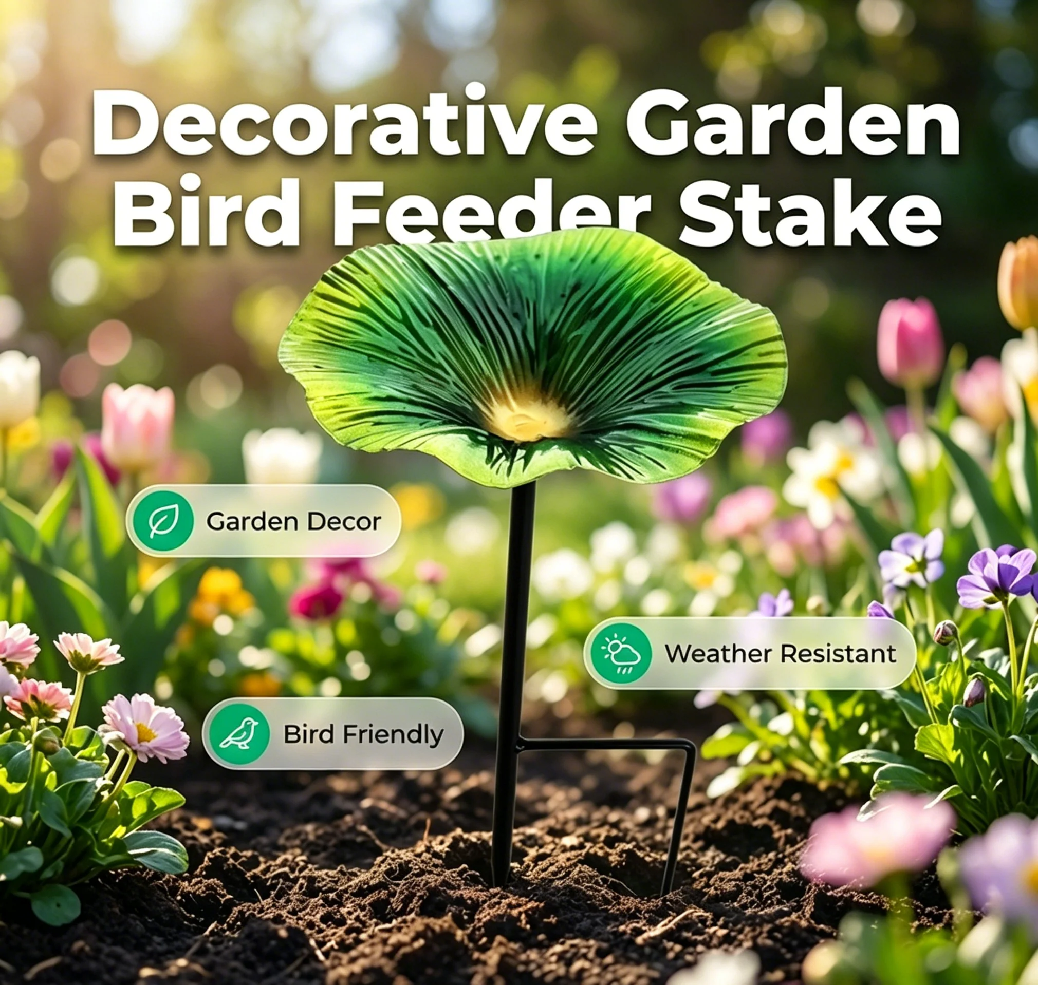 💝 50% OFF🐦Vibrant Garden Flower Stake Bird Feeder For Nature🍃 - Image 4
