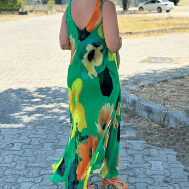🌸Summer Specials🌸Elegant Soft Sleeveless Floral Flowy Dress - Image 3