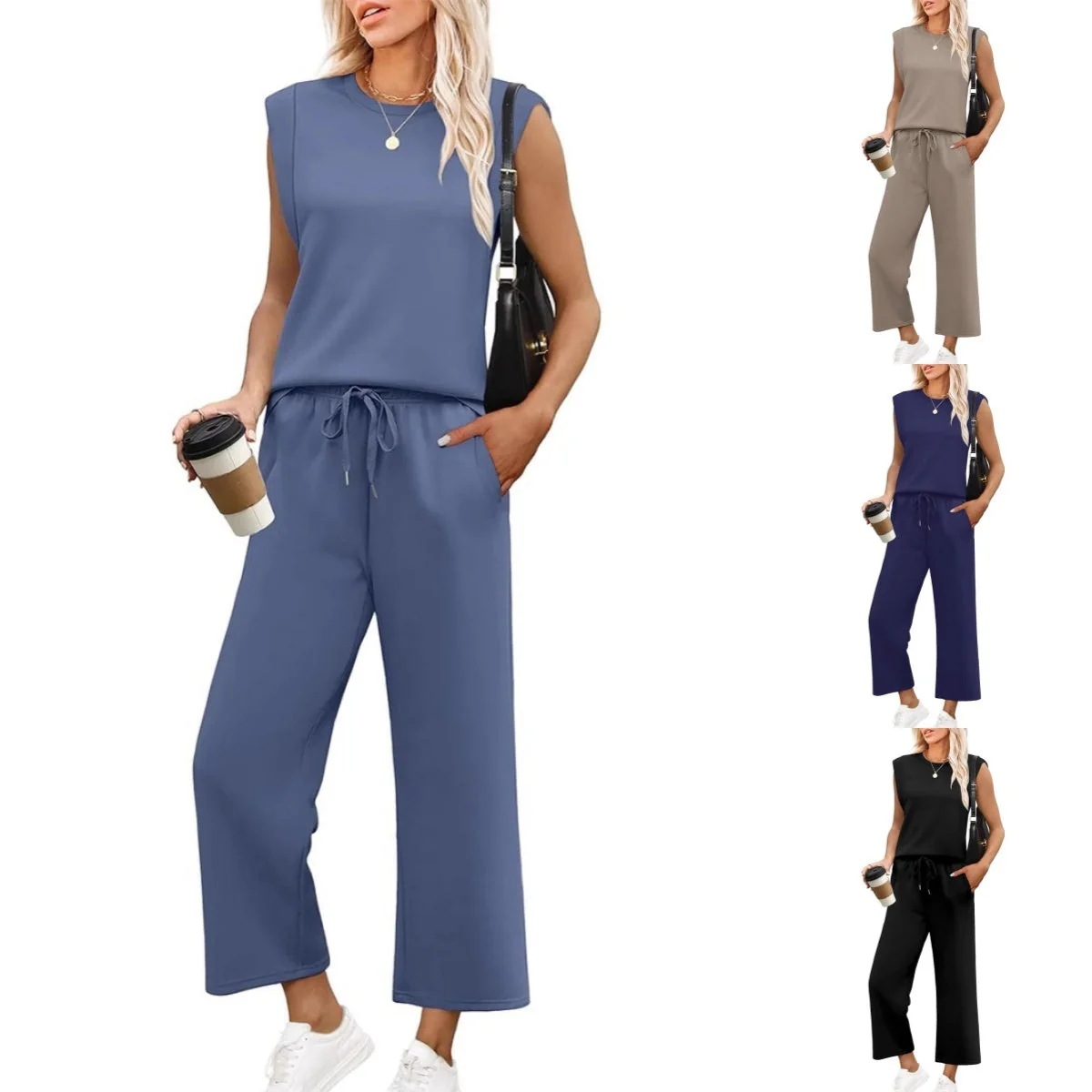 🌺 Hot Sale 49% OFF🌺 New Women's Sleeveless Top & Wide-Leg Pants 2-Piece Set - Image 4