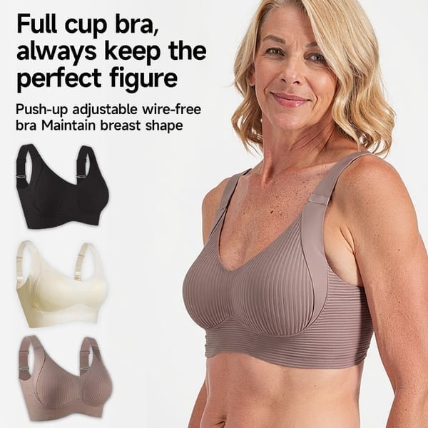 🎁Buy 1 Get 3 Packs💕Women's Ribbed Push Up Adjustable Wireless Bra - Image 6