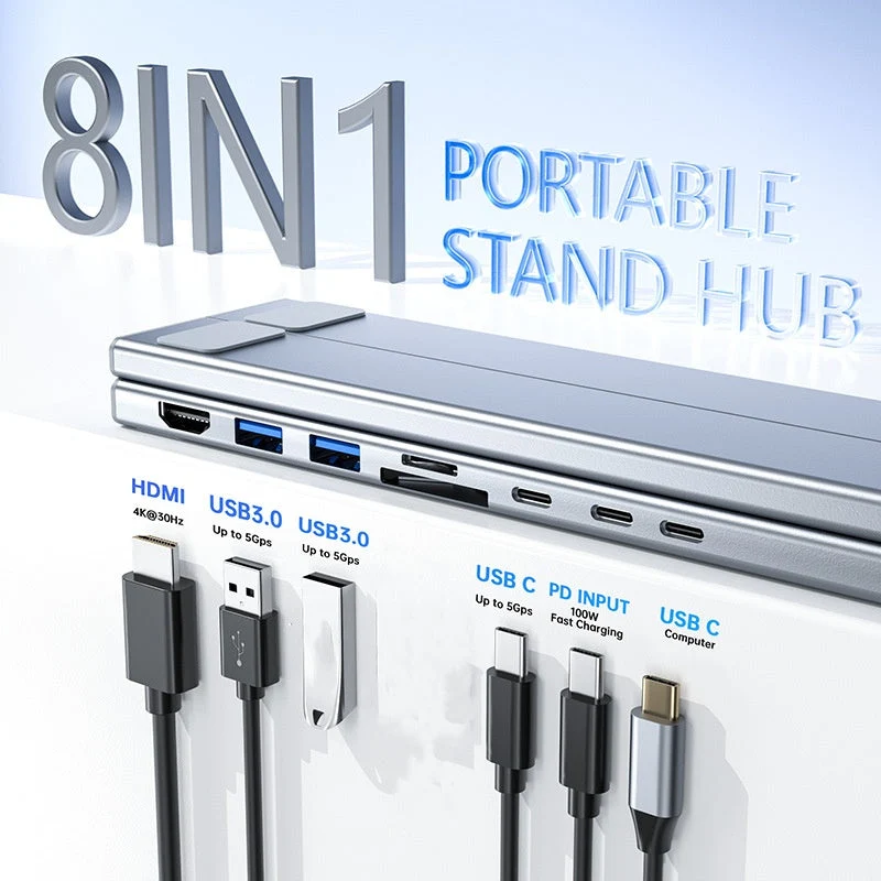 ⏳Time-Limited Special⏰USB-C Docking Station Laptop Stand with 4K HDMI - Image 2