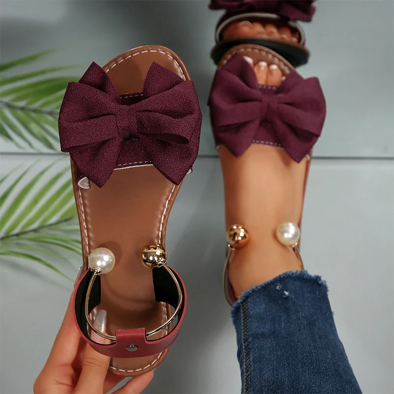Stylish Pearl Ankle Strap Sandals - Image 16