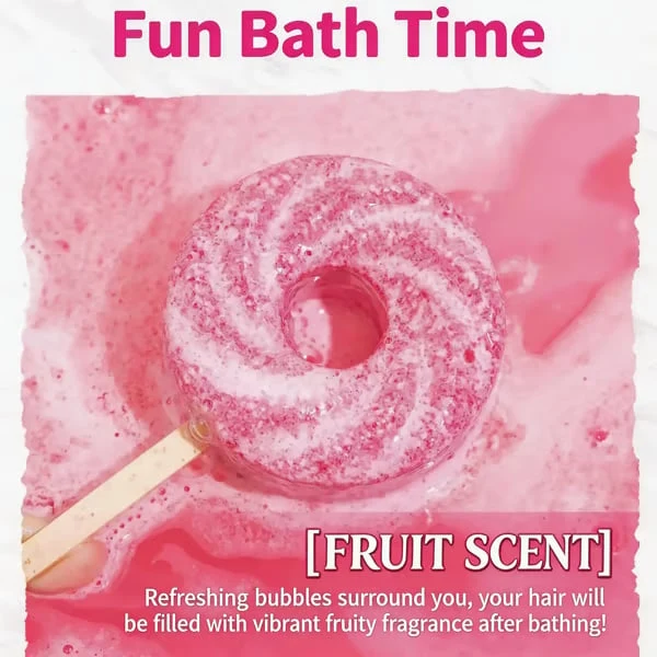 🍭Reusable Cute Lollipop Bath Bomb,Colorful Bubble Bath Ball for Fun Bath Time - Image 2