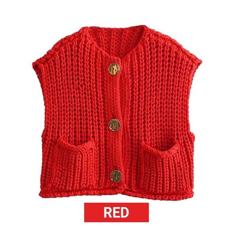 🍂49% OFF🔥Women’s Chunky Knit Button-Down Sweater Vest - Image 2