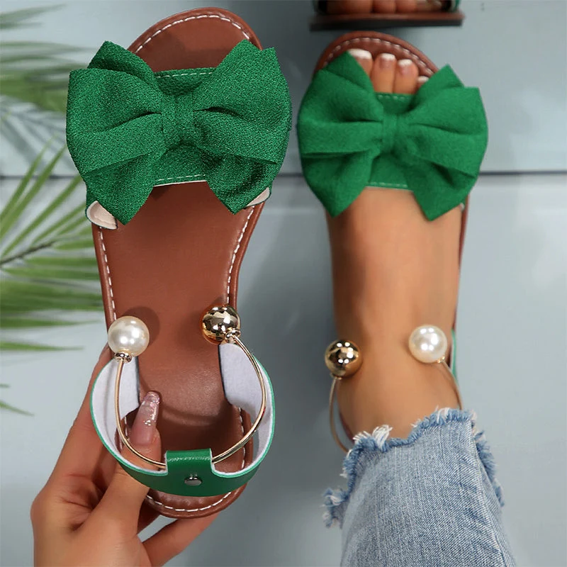 Stylish Pearl Ankle Strap Sandals - Image 11