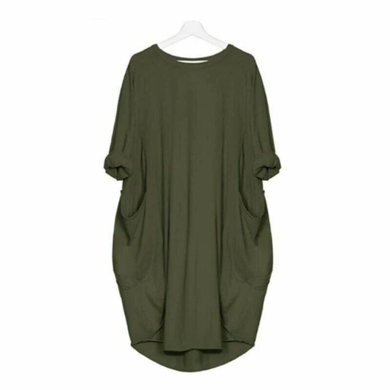 🔥Autumn Sale 49% OFF - Long Sleeve Casual Loose Pocket Dress🎁Buy 3 Pay 2 - Image 3