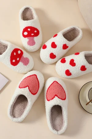 [Gift For Lover] Indoor Anti Slip Plush Slippers For Couples