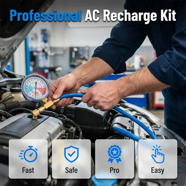 π§ 50% OFF NOW! βοΈ R134a AC Refrigerant Charging Hose with Gauge β Leak-proof, easy read & compatible with cars, trucks or home AC β safe DIY recharge π