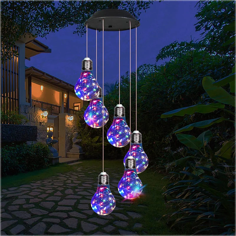 🌠50% OFF💡Outdoor Colorful LED Solar-Powered Light Bulb Wind Chimes - Image 5