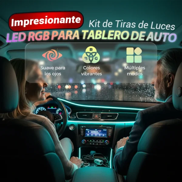 RGB LED Strip Light Kit for Car Dashboards