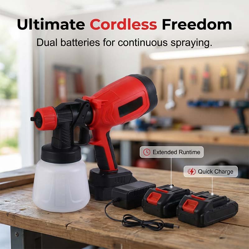 🎨🔋 Cordless paint sprayer – 2 batteries, versatile, for painting & gardening! - Image 5