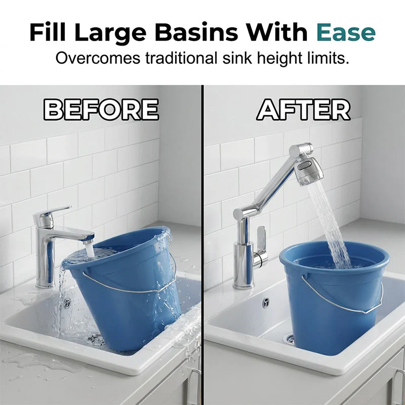 🥳2026 HOT SALE🥳💞50K+ SOLD!🚰✨ 50% OFF! 1080° Rotating Mechanical Arm Faucet – Wash hair in sink easily, no splash. Dual flow modes. Rust‑proof & modern. 🛡️💦 - Image 4