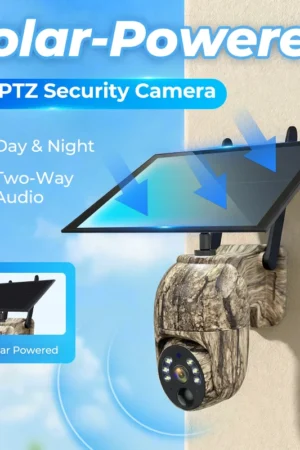 🥳2026 HOT SALE🥳💞50K+ SOLD!🏠⚡ 50% OFF! 4MP Solar PTZ Camera – 355° pan & tilt, eliminates blind spots. Built-in battery, solar rechargeable. Two-way talk, instant alerts. Tough enough for any weather. 🌧️🛡️
