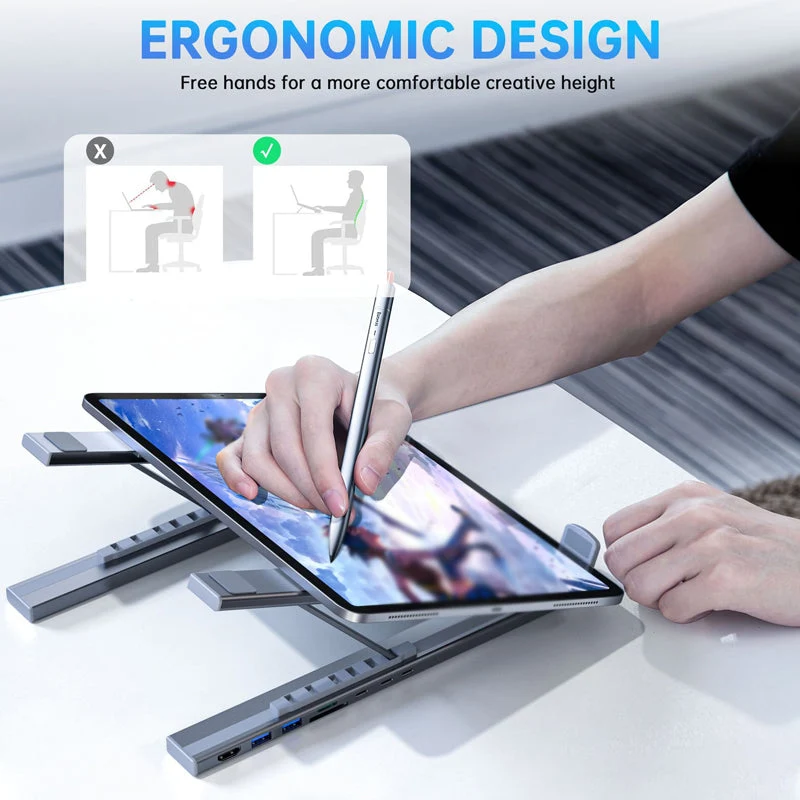 ⏳Time-Limited Special⏰USB-C Docking Station Laptop Stand with 4K HDMI - Image 3