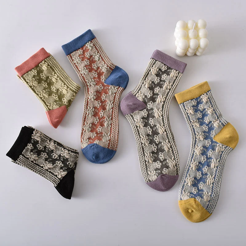 🔥Hot Sale 50% OFF🔥Women's Floral Cotton Socks (10 Pairs/1 Set) - Image 9