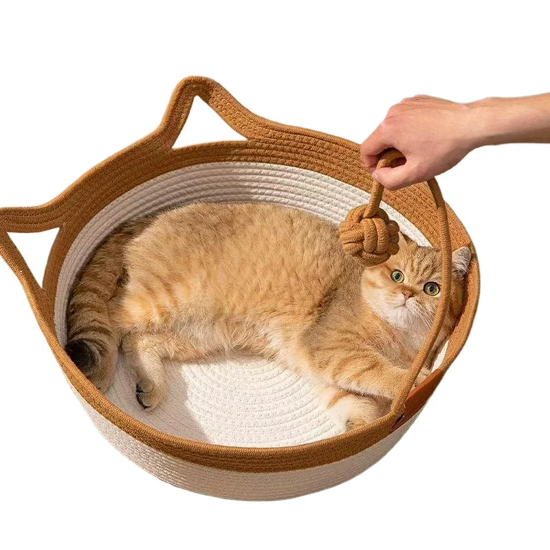Comfortable Woven Cat Bed for All Seasons - Image 2