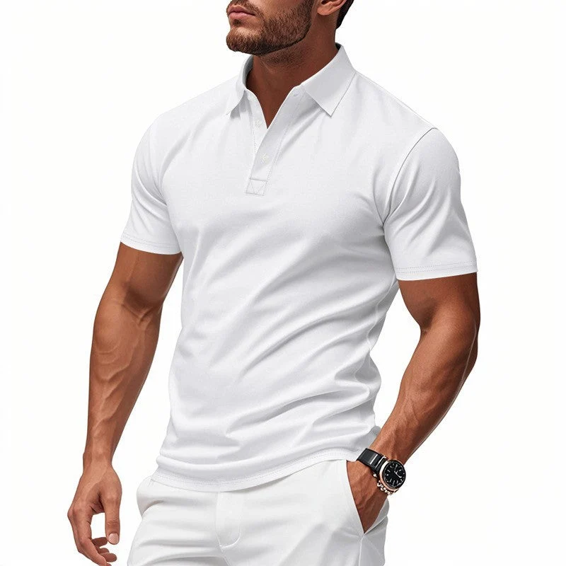 Men's Quick-Dry Short-Sleeve Lapel T-Shirt - Image 9