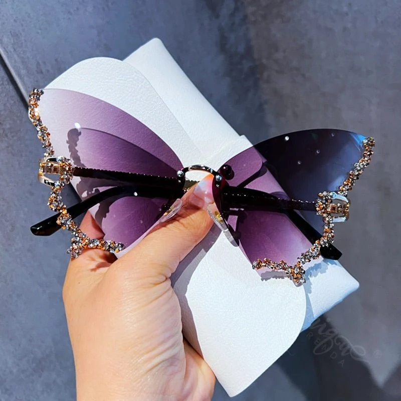 💥HOT SALE - 50% OFF🔥Diamond Butterfly Sunglasse