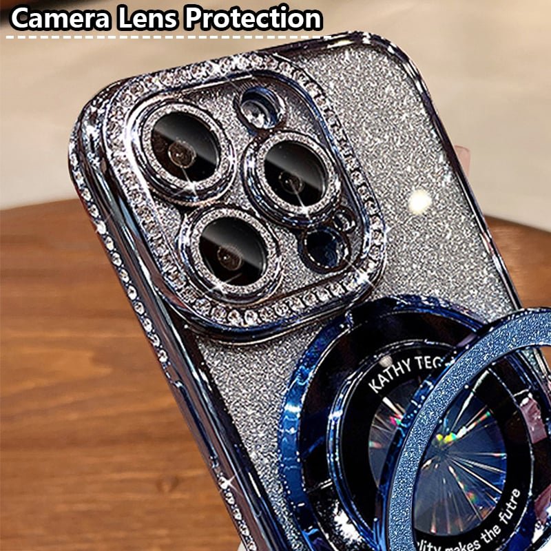 🎁2025 HOT SALE🎉💝Glitter Rhinestones Magnetic iPhone Case with Invisible Stand - Image 4