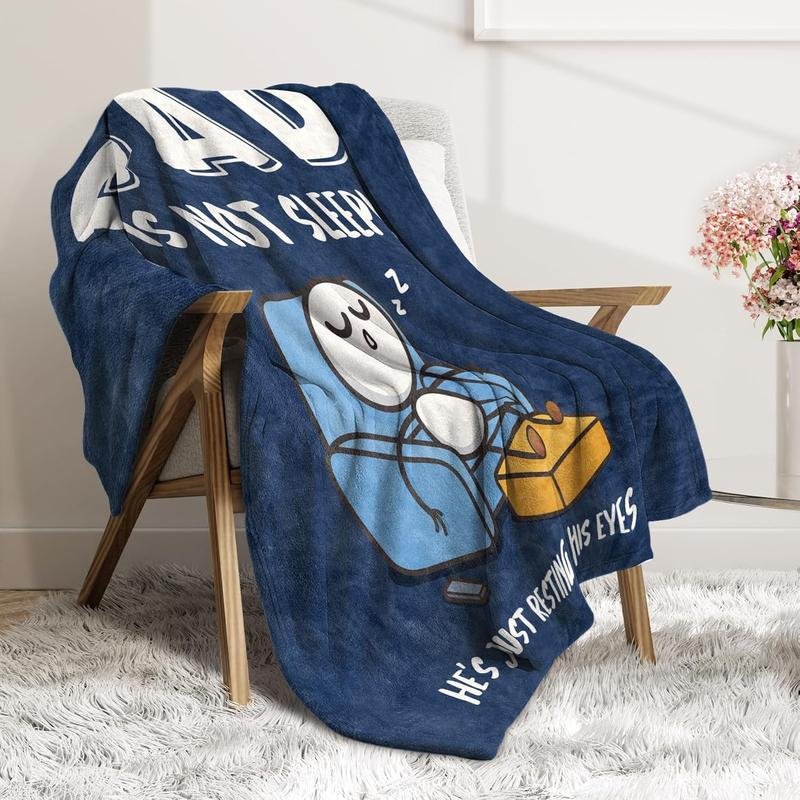 🎉 Father’s Day Special Deal: ONLY £7.99!!🎁“Dad’s Not Sleeping… Just Resting His Eyes” Blanket 🛋️💤Soft Plush Throw Blanket for Dad – The Perfect Gift from Kids ❤️❤️ - Image 6