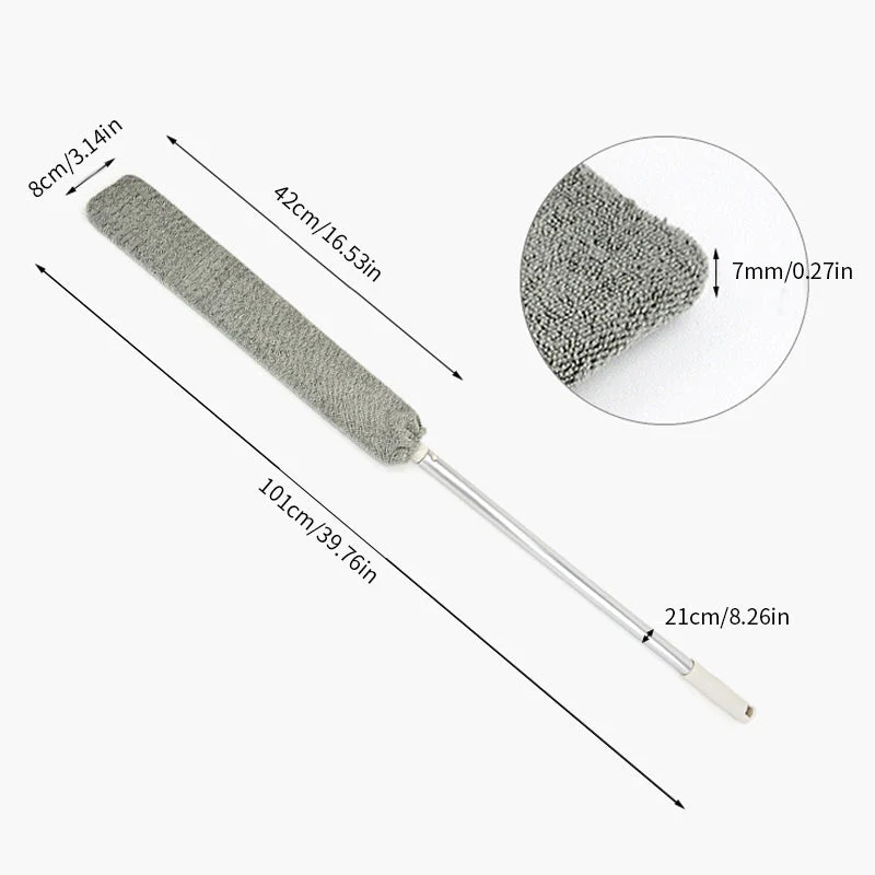 Multifunction Retractable Microfiber Dust Brush Gap Mop - Image 13