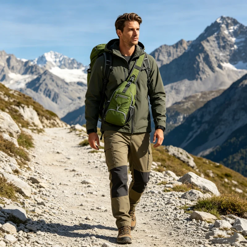 🎒 50% OFF NOW! 💧 Men's Outdoor Sling Bag – Multi-Pocket, Water-Resistant & Breathable – Perfect for Travel & Daily Use ✨ - Image 9