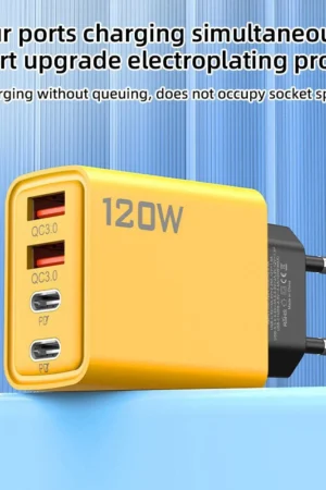 120W 4-Port Fast Charger Block
