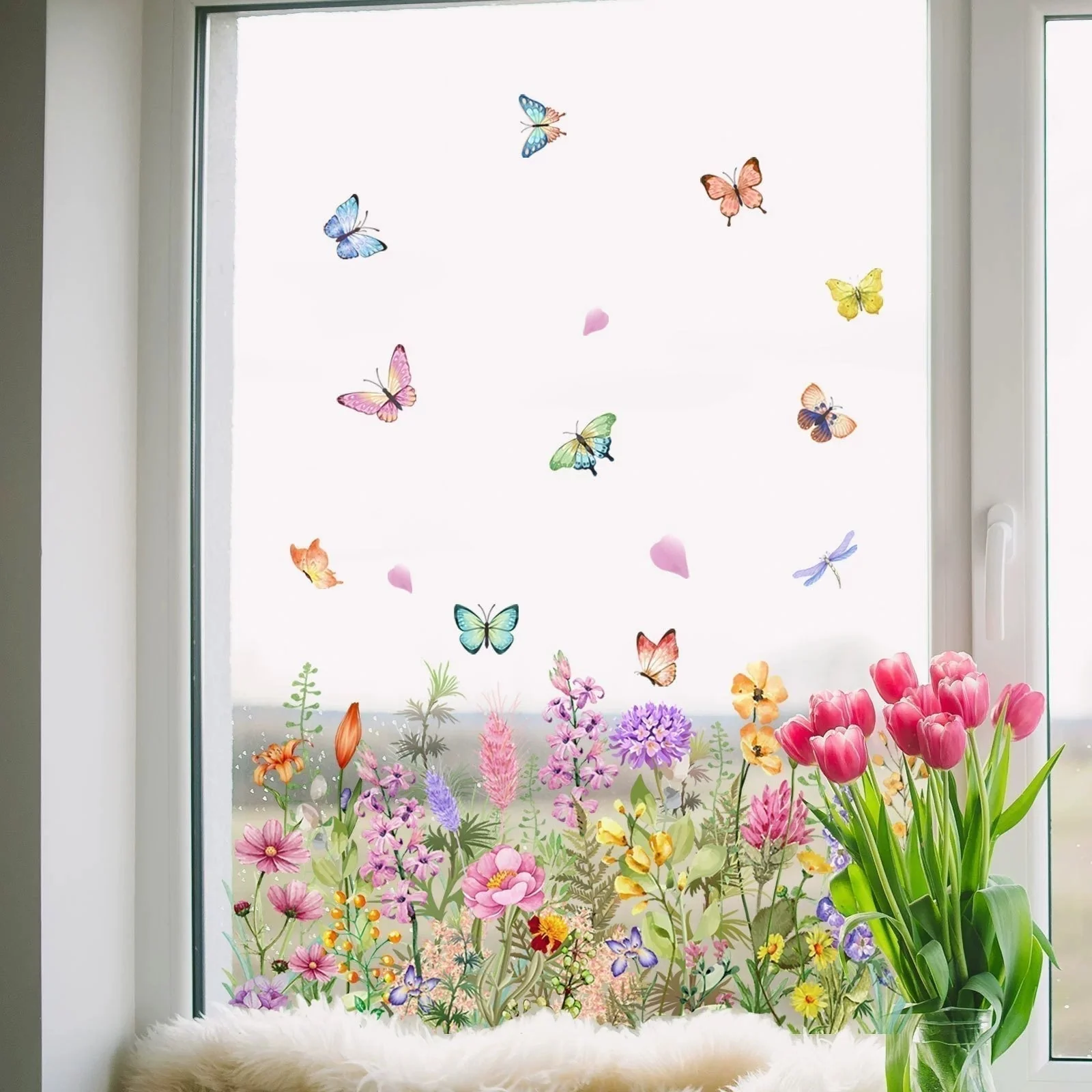 💐Time-limited Special💞Colorful Floral Bouquet Window Sticker🖼️(Cut to size freely) - Image 3