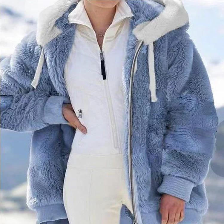 🎁Christmas Hot Sale 49% OFF🎄Hooded Fleece Jacket with Shearling Lining❄️ - Image 3