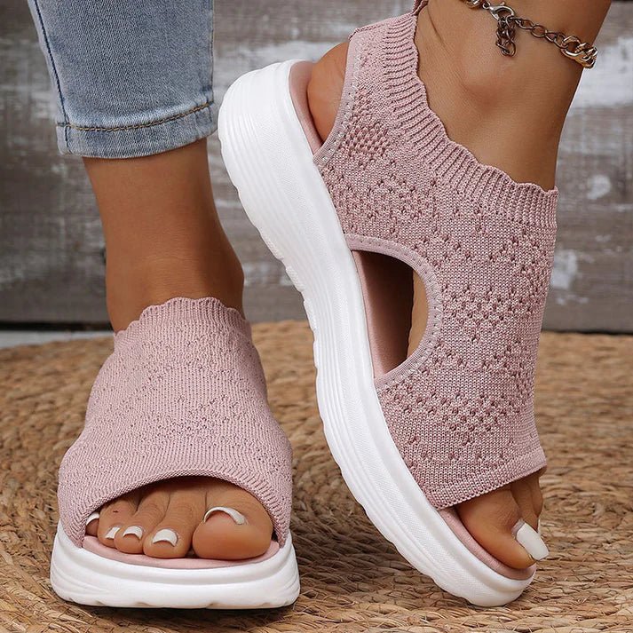 ⏳LAST DAY SALE ONLY £12.99!!💐 Women's Breathable Knit Platform Sandals – Air-permeable knit upper, cushioned sole & lightweight comfy summer footwear ✨ - Image 5