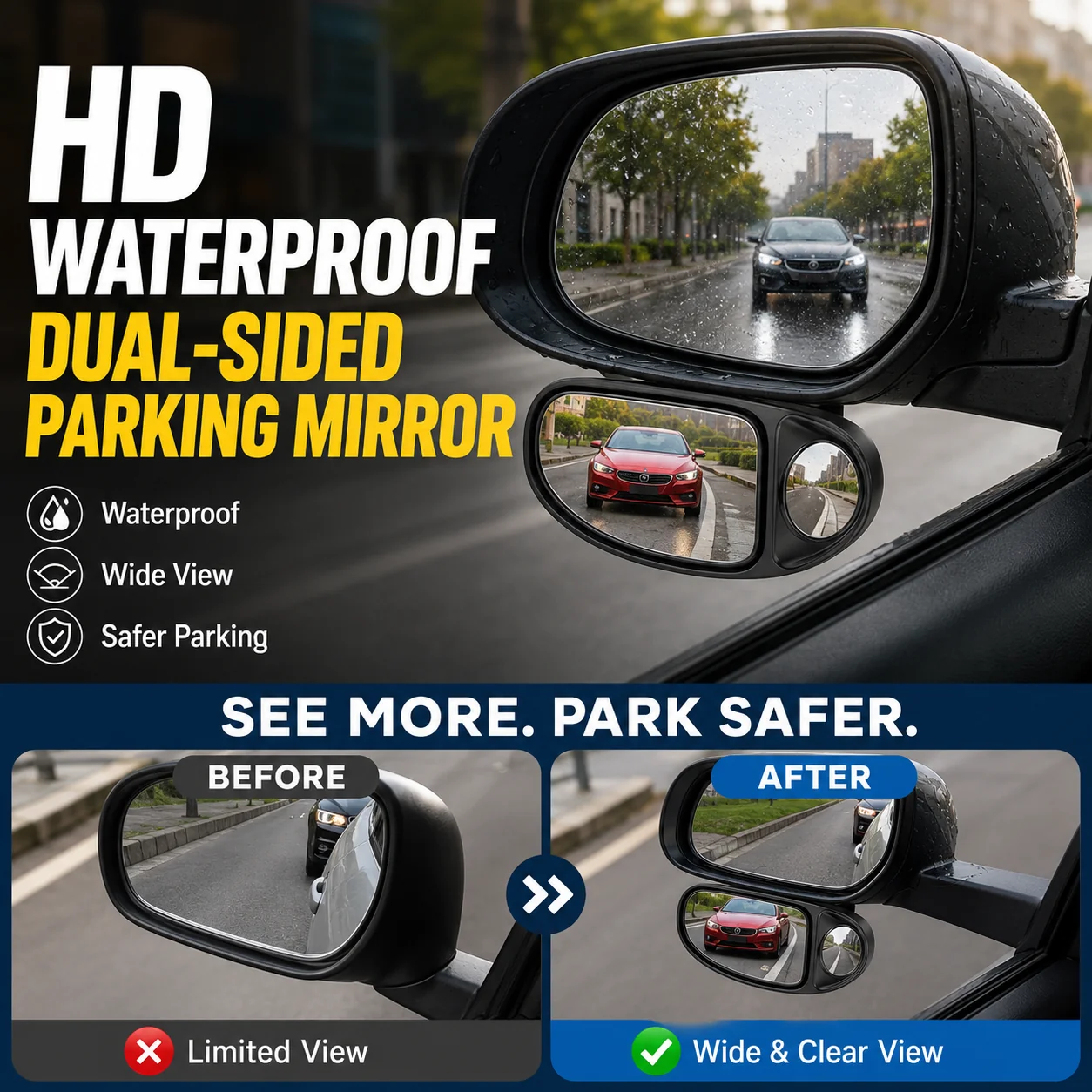 HD Waterproof Dual-Sided Parking Mirror - Image 3
