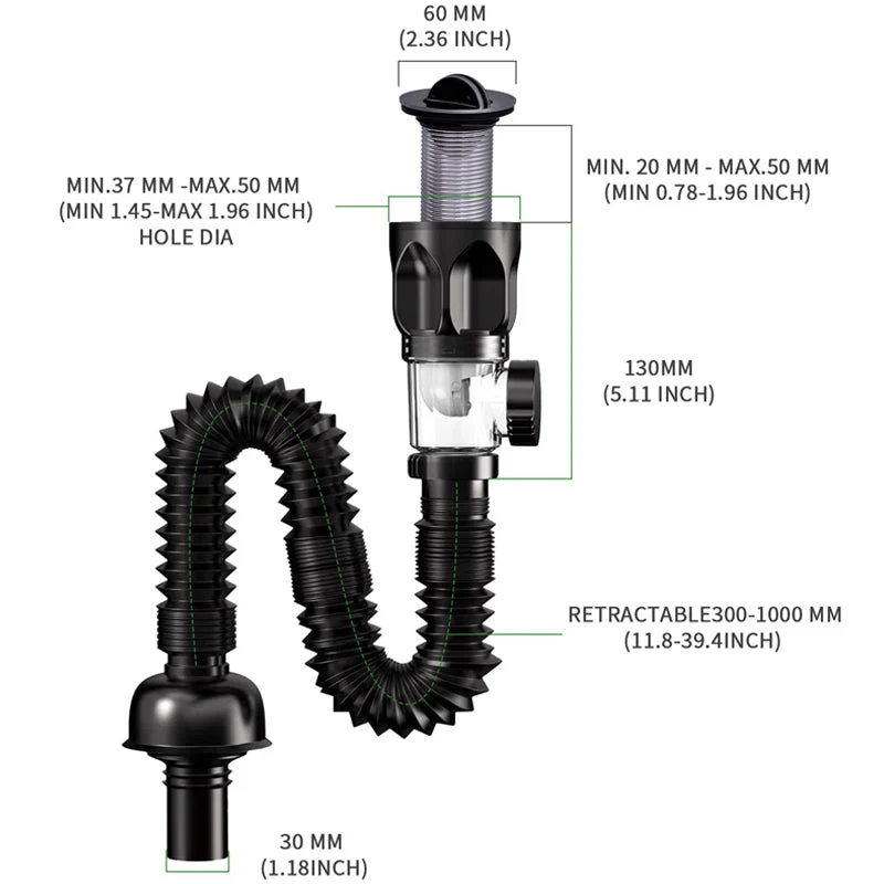 Telescoping Anti-odor Drain Pipe - Image 8