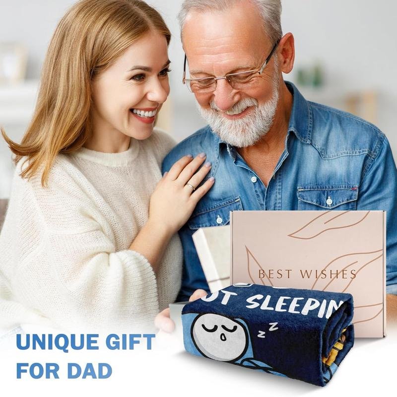 🎉 Father’s Day Special Deal: ONLY £7.99!!🎁“Dad’s Not Sleeping… Just Resting His Eyes” Blanket 🛋️💤Soft Plush Throw Blanket for Dad – The Perfect Gift from Kids ❤️❤️ - Image 2