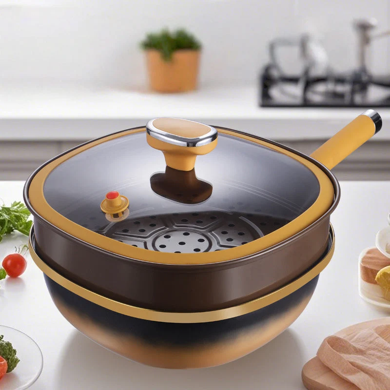 ⏳Time-limited Special⏰12in Titanium Alloy Non-Stick Pot with Lid - Image 12